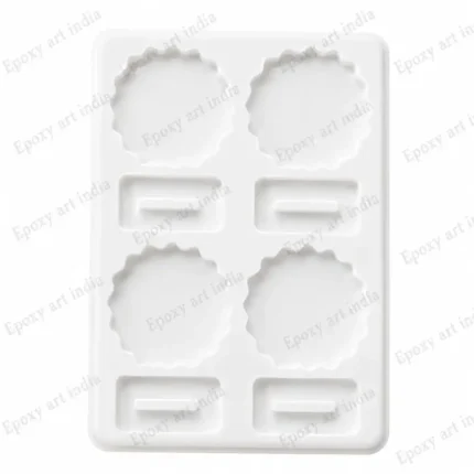 4 in 1 Agate Photo Frame Silicone Mold for Resin Art