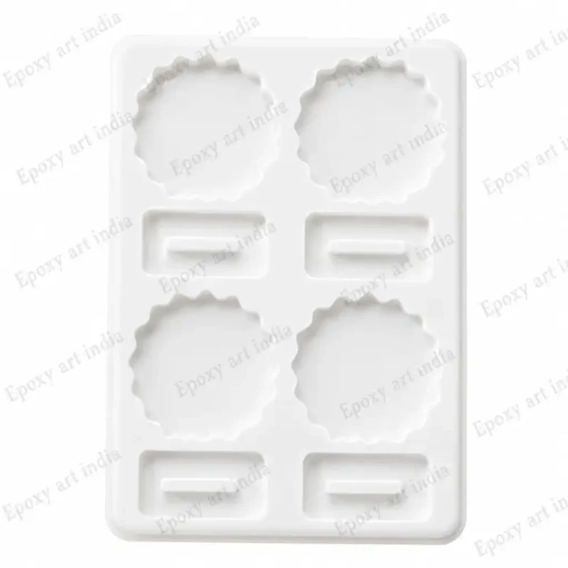 4 in 1 Agate Photo Frame Silicone Mold for Resin Art