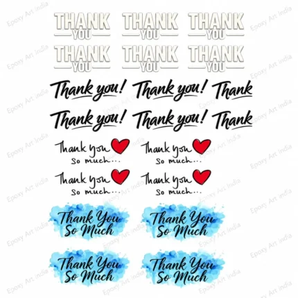 Thank You UV DTF Transfer Sticker Sheet
