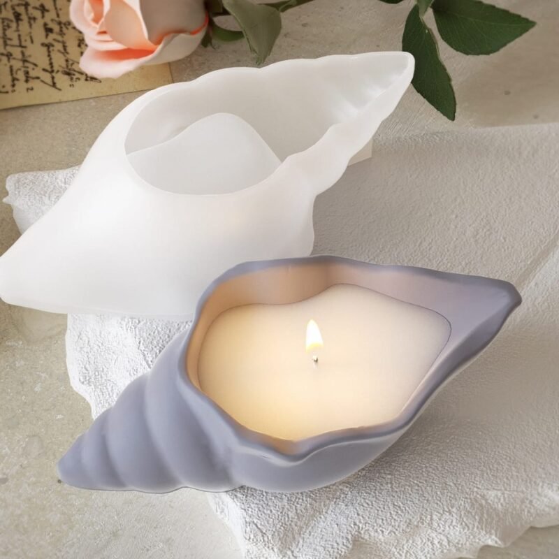Divine Spiral Conch Silicone Mold for Candle & Soap Making | Reusable Conch Shell Mold