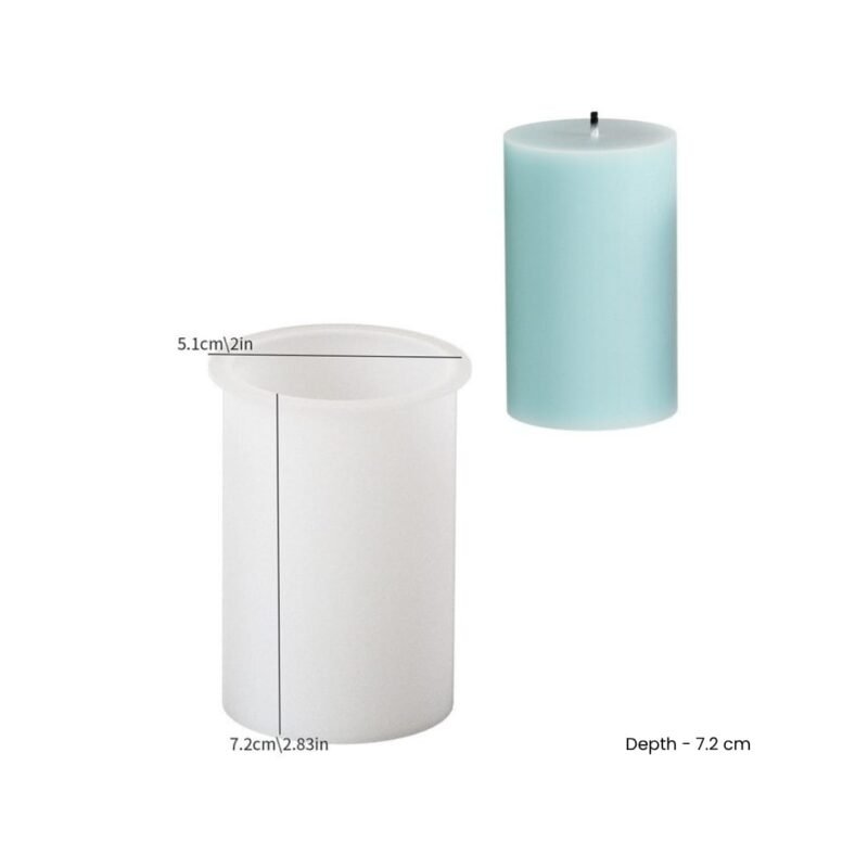 Cylindrical Pillar Candle Silicone Mold | Reusable Round Candle Making Mould