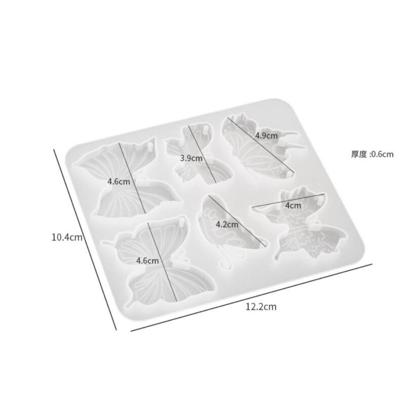 Butterfly Keychain Pendant Silicone Mold for Resin Art | DIY Jewellery & Charm Mould