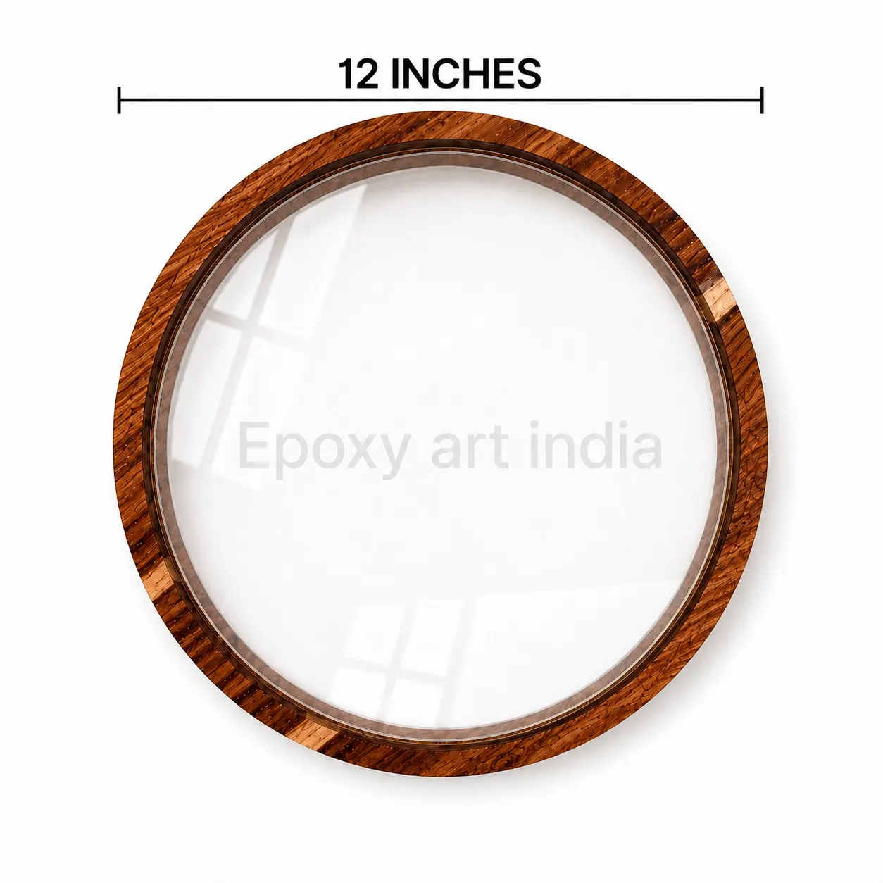 12 inches Round Preservation Teakwood Acrylic Frame for Resin Art varmala 12 inches Round Preservation Teakwood Acrylic Frame for Resin Art varmala