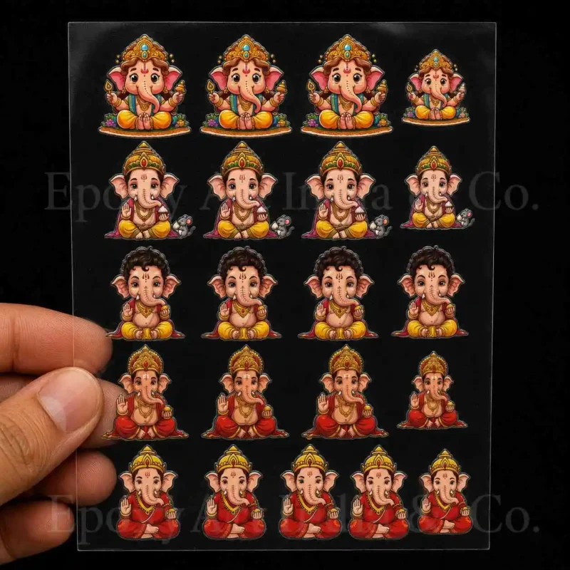 Ganesh Ji UV DTF Sticker Sheet for Resin Art (5173)