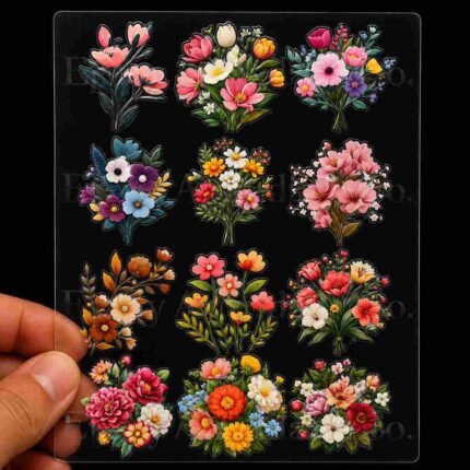 Bouquet Flower UV DTF Sticker Sheet for Resin Art (5184)
