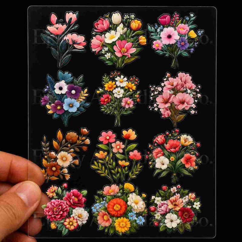 Bouquet Flower UV DTF Sticker Sheet for Resin Art (5184)