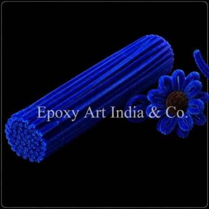 Royal Blue Fuzzy Pipe Cleaners 8mm – Pack of 100