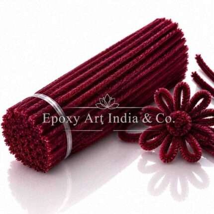 Maroon Craft Pipe Cleaners 8mm – Pack of 100