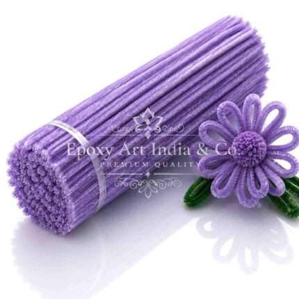 Light Lavender Craft Pipe Cleaners 8mm – Pack of 100