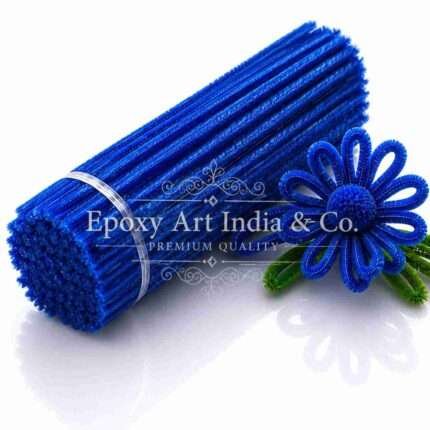 Blue Craft Pipe Cleaners 8mm – Pack of 100