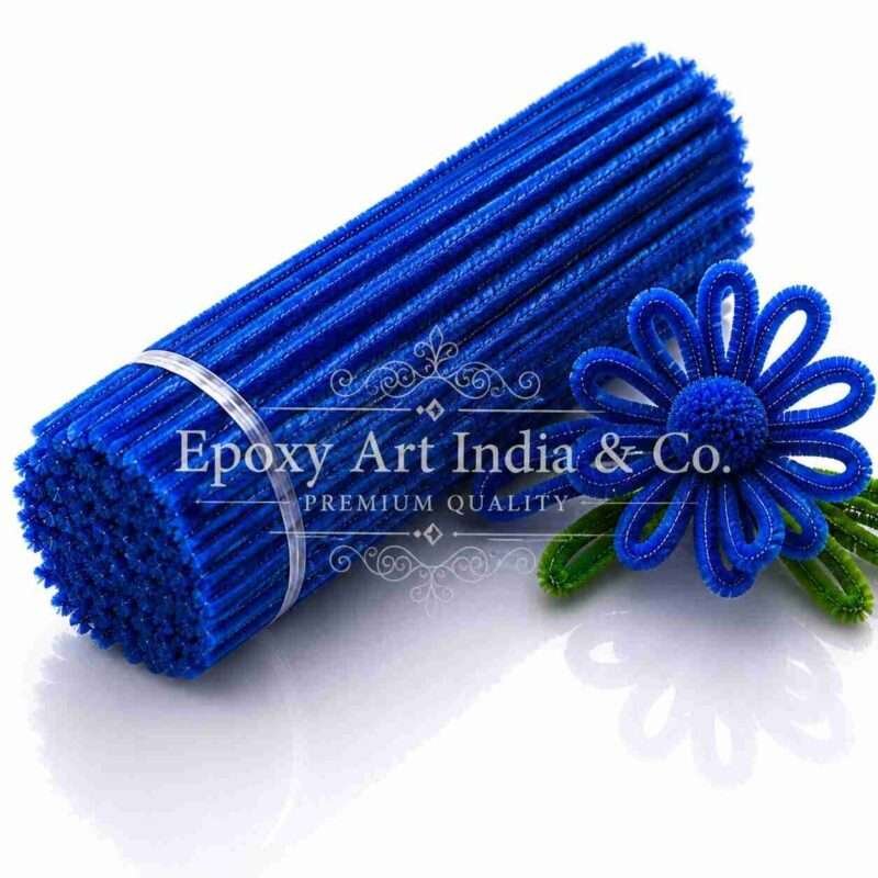Blue Craft Pipe Cleaners 8mm – Pack of 100