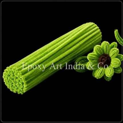 Leaf Green Craft Pipe Cleaners 8mm – Pack of 100