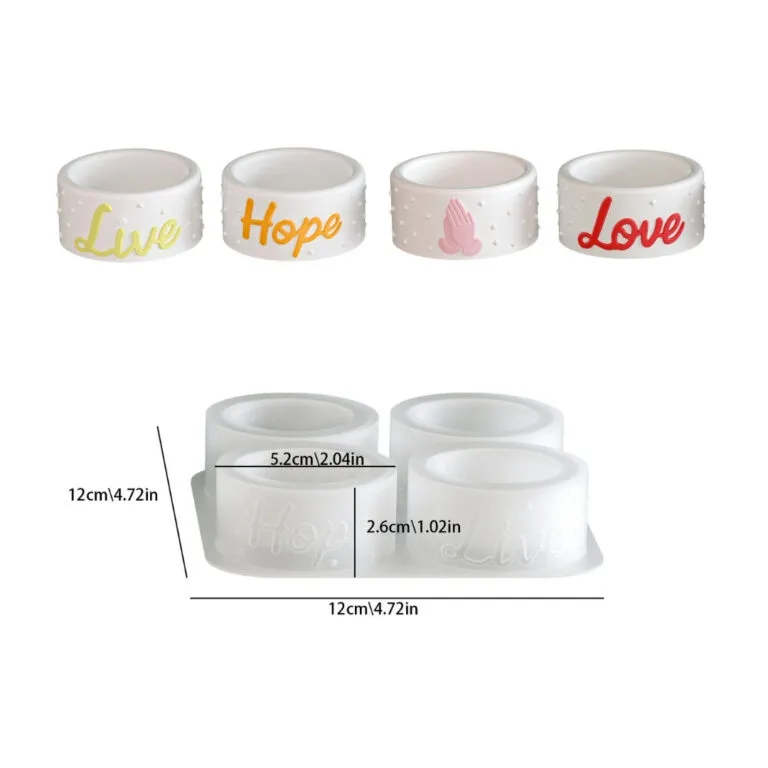 4 Cavity Candle Storage Silicone Mold | Candle Jar & Decorative Container Mould
