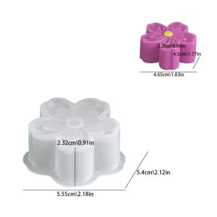Soft Petal Flower Silicone Mold for Candle & Soap Making | Reusable DIY Floral Mold