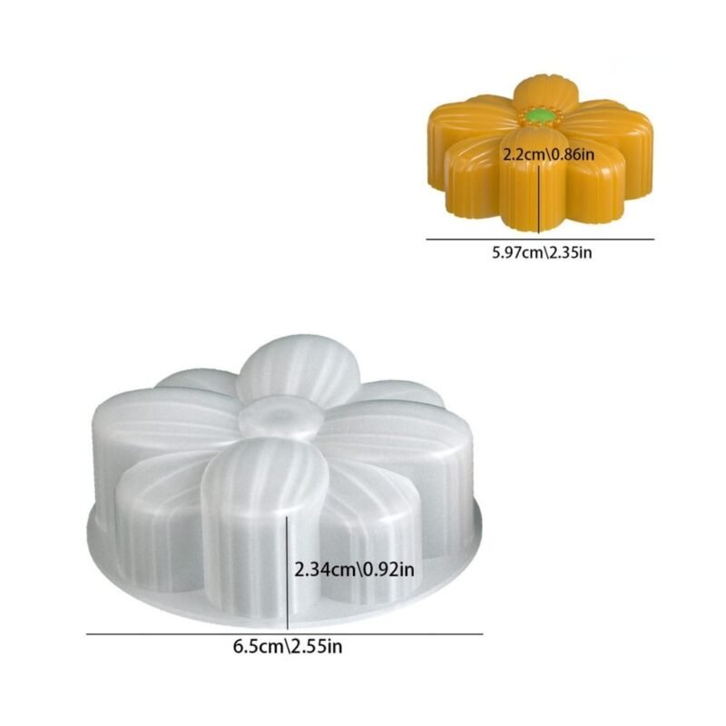 Sunflower Flower Silicone Mold for Candle & Soap Making | Reusable Floral Mold