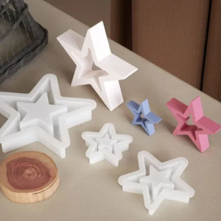 Small Hollow Star Silicone Mold for Candle & Soap Making | Reusable Star Shape Mould