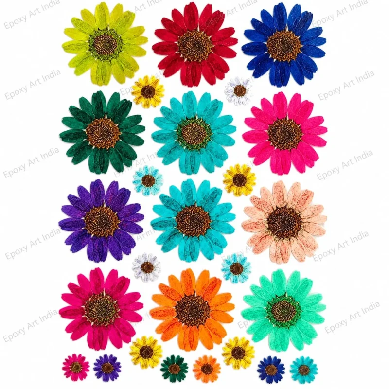 Multicolour Daisy UV DTF Transfer Sticker Sheet