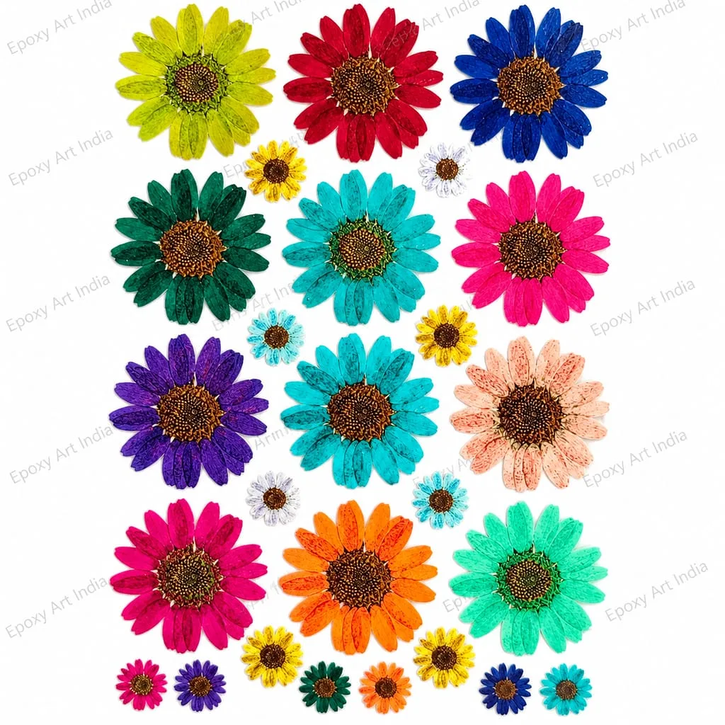 Multicolour Daisy UV DTF Transfer Sticker Sheet Multicolour Daisy UV DTF Transfer Sticker Sheet