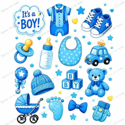 Baby Boy UV DTF Sticker Sheet