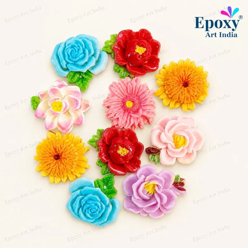 3D Flower Miniature Set of 10 – Sunflower, Rose & Assorted Designs