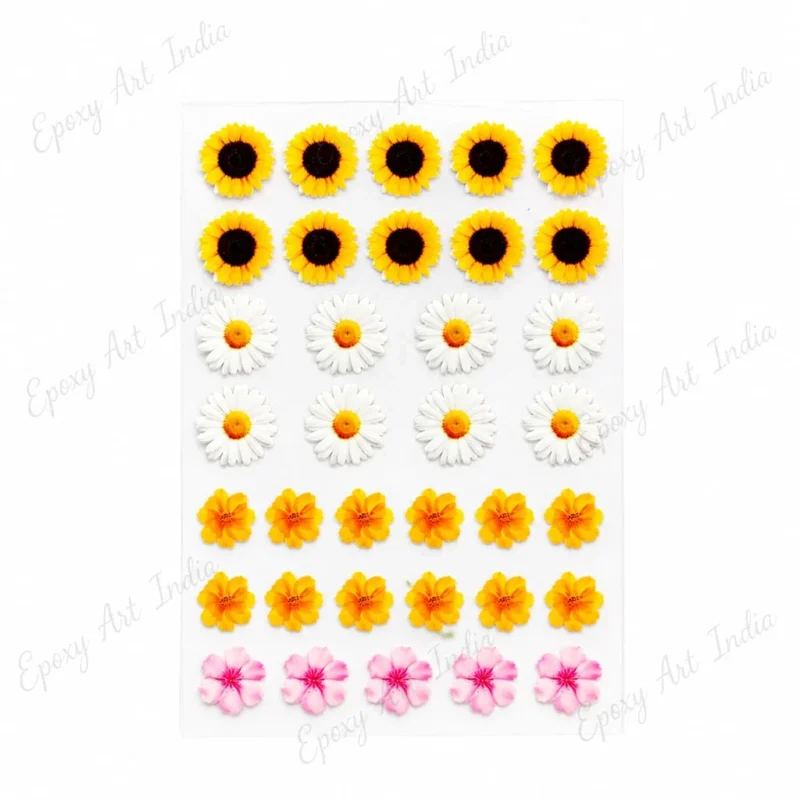 Mix Flower UV DTF Sticker for Resin Art