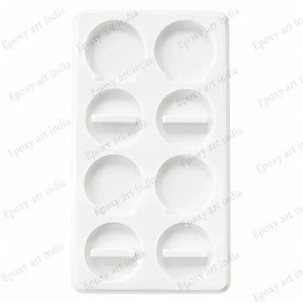 4 in 1 Plain Round Photo Frame Silicone Mold for Resin Art
