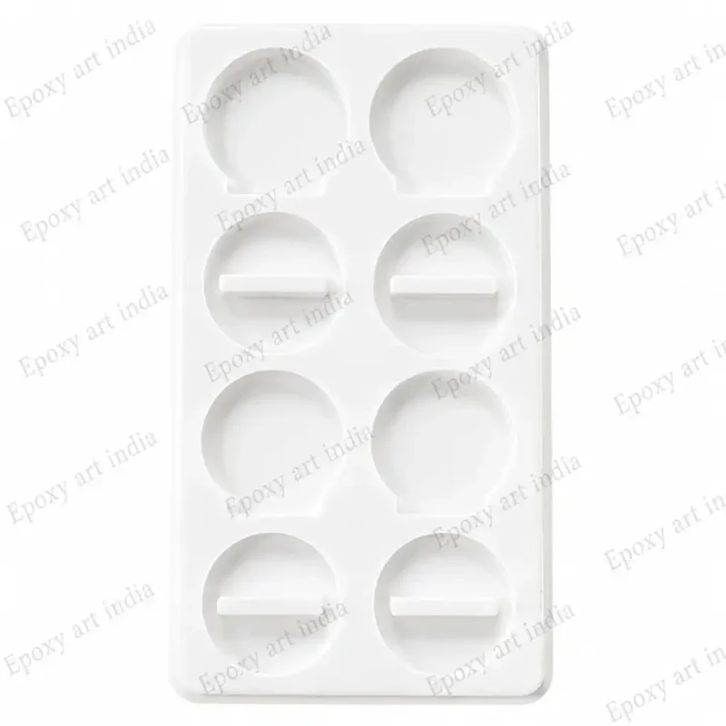 4 in 1 Plain Round Photo Frame Silicone Mold for Resin Art