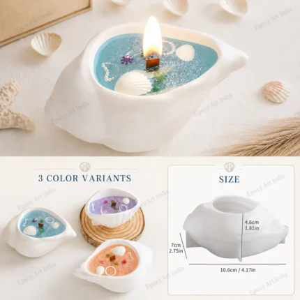 Azure Ocean Conch Silicone Mold for Candle & Soap Making | Reusable Shell Mold