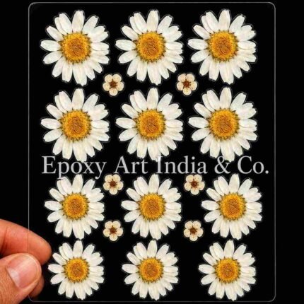 White Daisy UV DTF Sticker for Resin Art (5054)