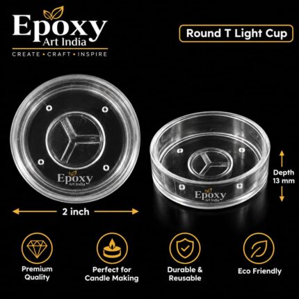 Polycarbonate T-Light Cups - Small Round Shape