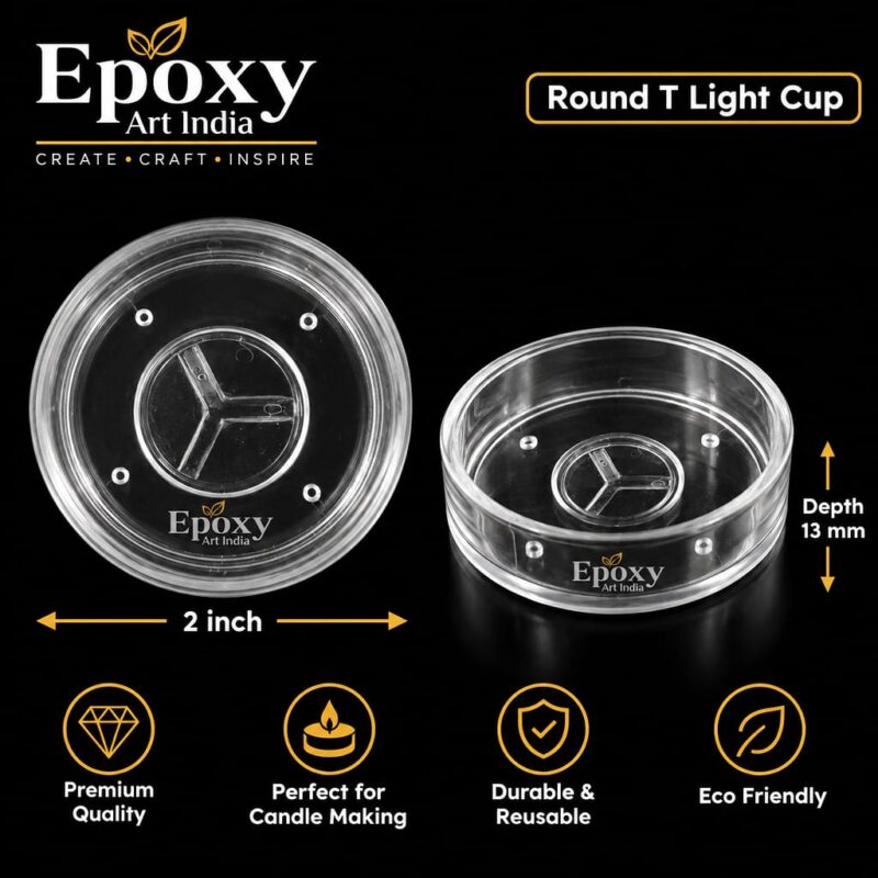 Polycarbonate T-Light Cups - Small Round Shape