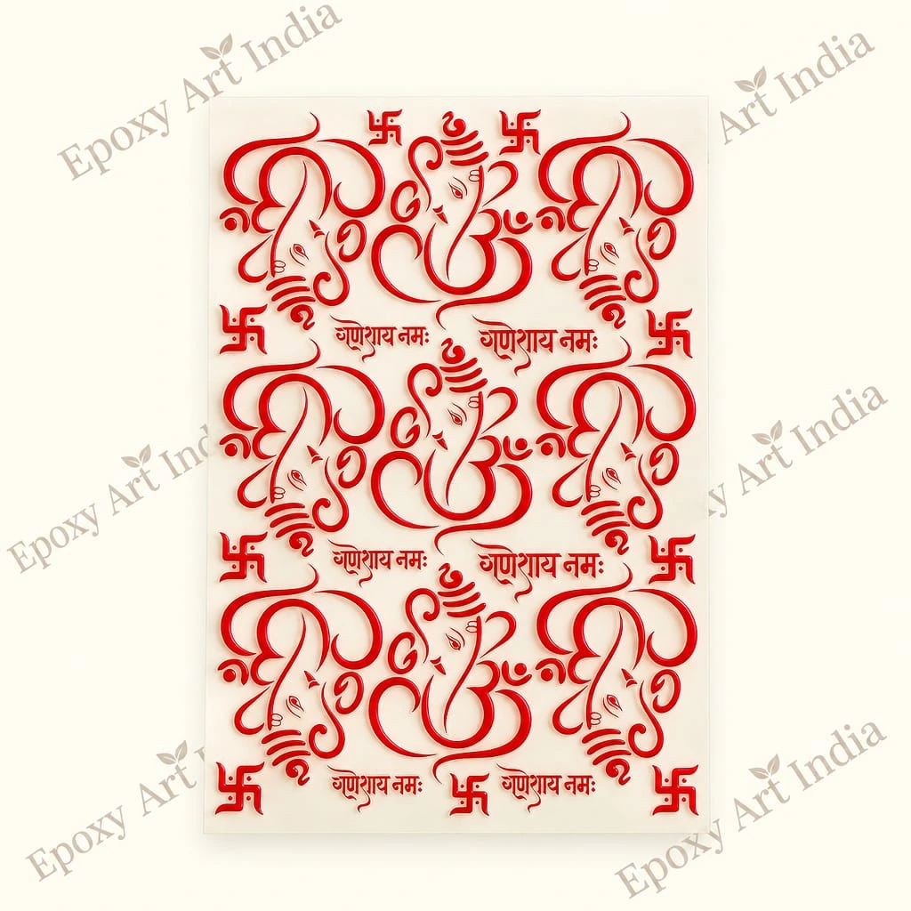 Red Ganesh UVDTF Sticker for Resin Art Red Ganesh UVDTF Sticker for Resin Art