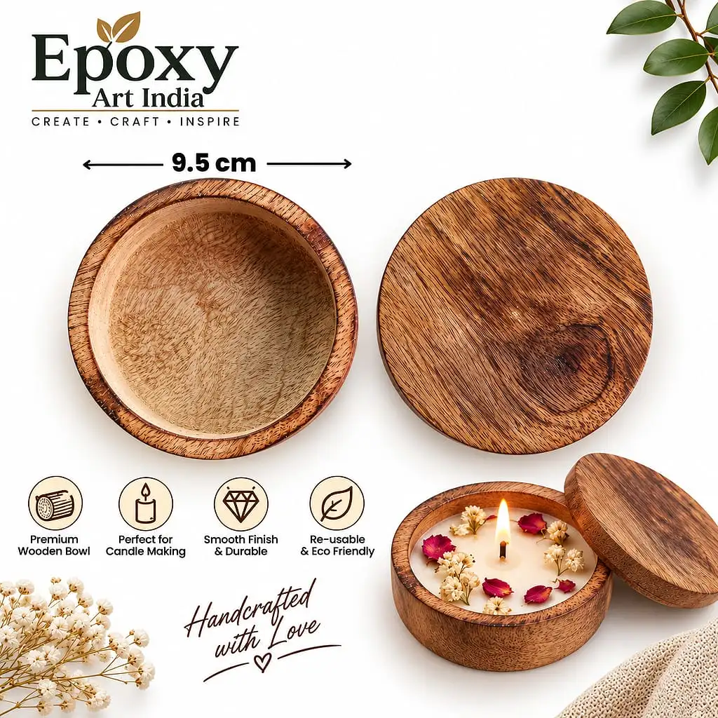 Round Shape Wooden Candle Making Bowl Round Shape Wooden Candle Making Bowl