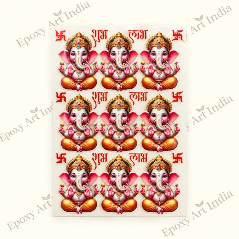 3D Ganesh Ji UVDTF Sticker for Resin Art