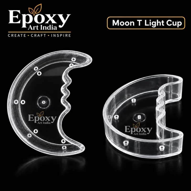 Polycarbonate T-Light Cups – Moon (5 Pcs)