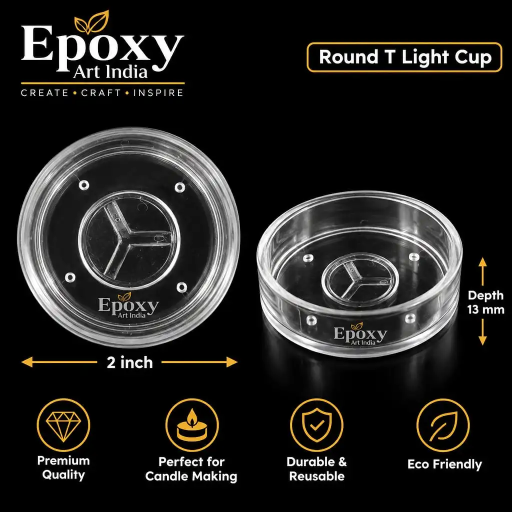 Polycarbonate T-Light Cups – Small Round (5 Pcs) Polycarbonate T-Light Cups – Small Round (5 Pcs)