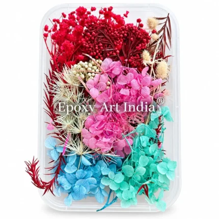Red & Lavender Dry Flower Box for Resin Art