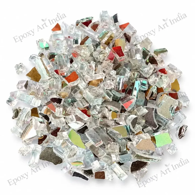 Silver Reflective Fire Pit Glass
