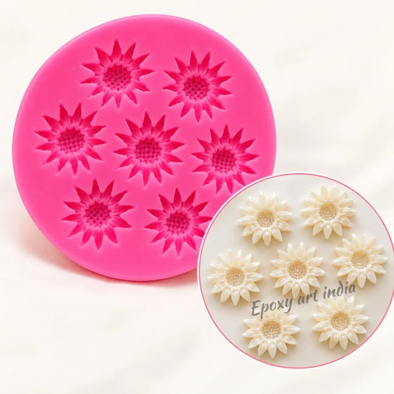 7 CVT Daisy Flower Silicone Fondant Mould