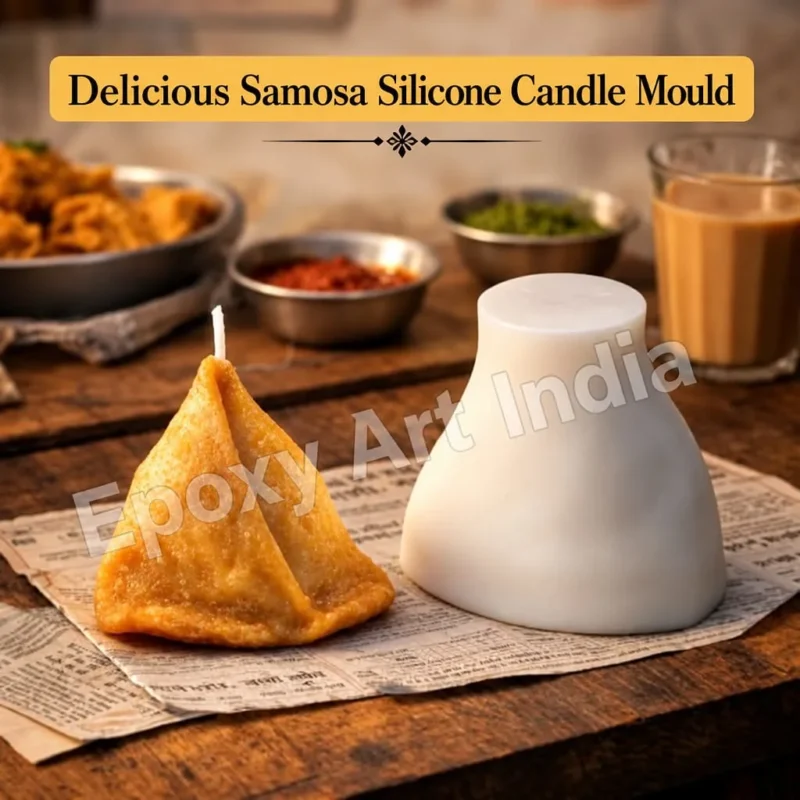 Samosa Candle Mould – 3D Silicone Mould for Handmade Decorative Candles