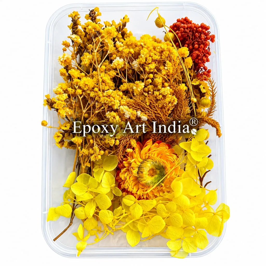 Yellow Mix Dry Flower Box for Resin Art Yellow Mix Dry Flower Box for Resin Art