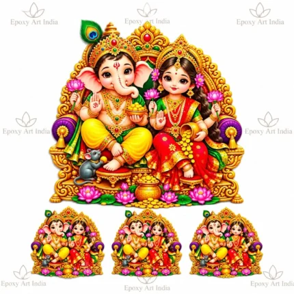 Laxmi Ganesh Ji UV DTF Sticker