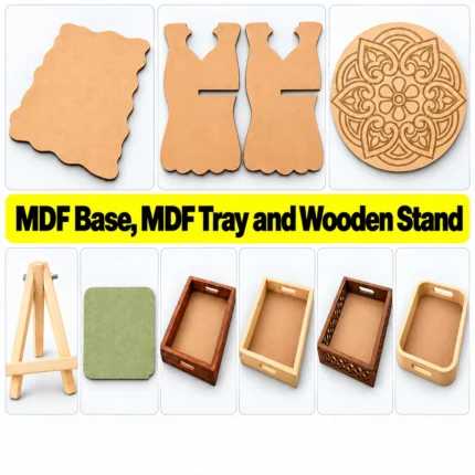 MDF Base, MDF Tray and Wooden Stand