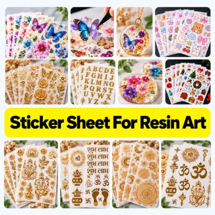 Sticker sheets for resin art
