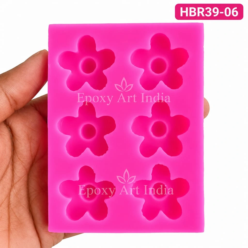 6 Cavity Flower Candle Making Silicone Mould 6 Cavity Flower Candle Making Silicone Mould