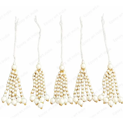 Long White Pearl Decorative Latkan for Toran