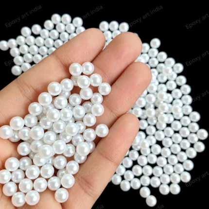 White Pearl Beads for Resin Art (Size : 4 to 5mm) | Moti
