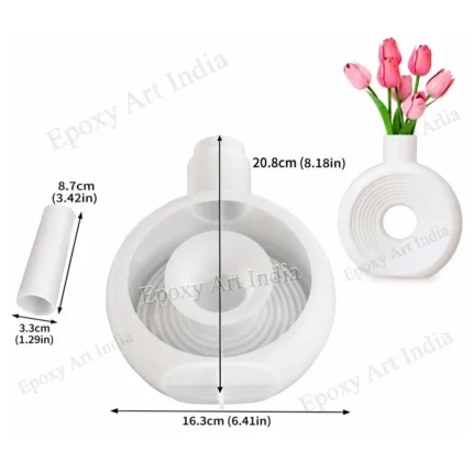 Modern Ring Vase Silicone Mould for Casting
