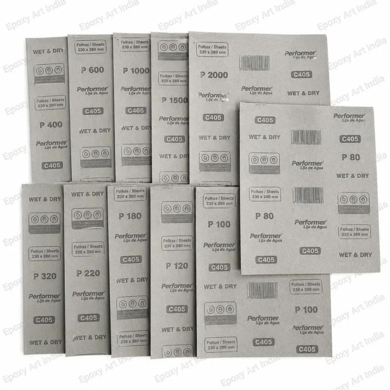 Sanding Paper for Resin Art Set of 11