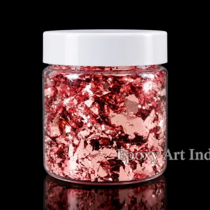 Rose Pink Flakes for Resin Art | Metallic Rose Pink Foil Flakes for Epoxy Resin